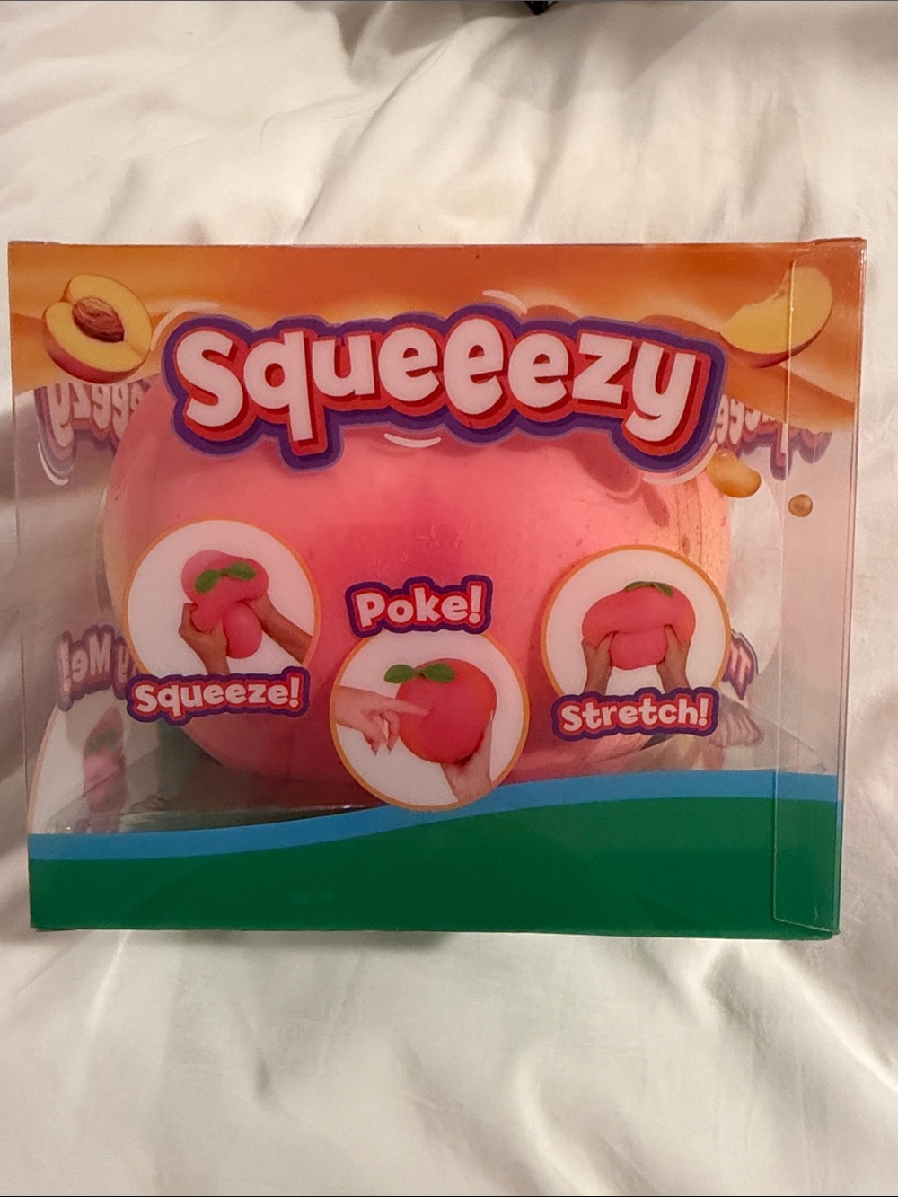 Rare Squeezy Pink Peach Squishy Stress Toy - Squeezy